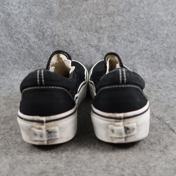 Vans Shoes Womens 9 Classic Slip On Platform Sneakers Canvas Black Skate Casual - Picture 9 of 16